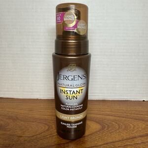 Jergens Natural Glow Instant Sun Sunless Tanning Mousse Light Bronze 6 fl oz